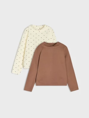 Sinsay - Bawełniana koszulka 2 pack - wielobarwny