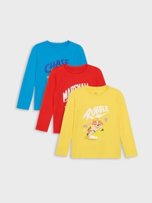 Sinsay - Bawełniana koszulka 3 pack PAW Patrol - wielobarwny