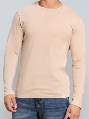 Sinsay - Bawełniana koszulka basic - brązowy