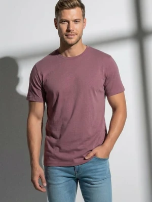 Sinsay - Bawełniana koszulka basic - fioletowy