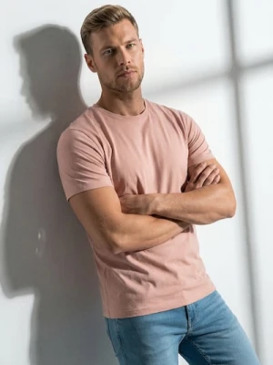 Sinsay - Bawełniana koszulka basic - różowy