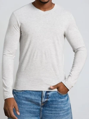 Sinsay - Bawełniana koszulka basic - szary