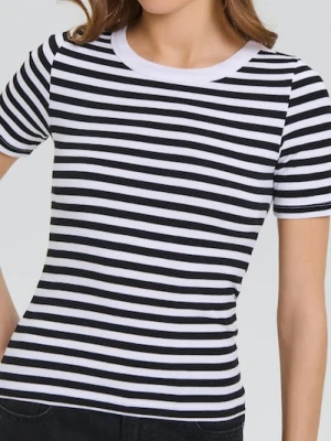 Sinsay - Bawełniana koszulka basic - wielobarwny