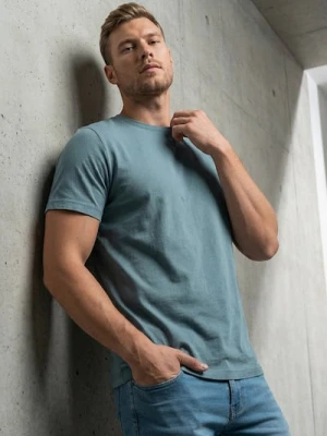 Sinsay - Bawełniana koszulka basic - zielony