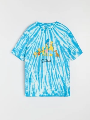 Sinsay - Bawełniana koszulka comfort fit z nadrukiem The Simpsons - wielobarwny