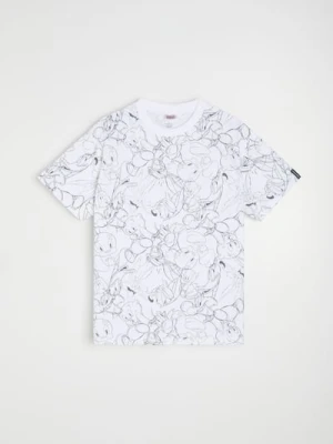 Sinsay - Bawełniana koszulka comfort Looney Tunes - biały