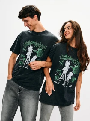 Zdjęcie produktu Sinsay - Bawełniana koszulka comfort z nadrukiem Rick & Morty - czarny
