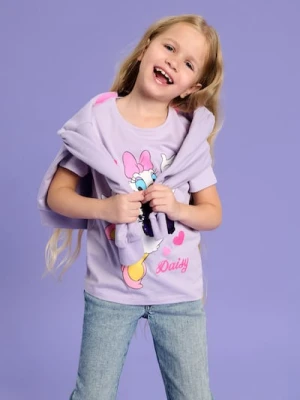 Sinsay - Bawełniana koszulka Disney - fioletowy