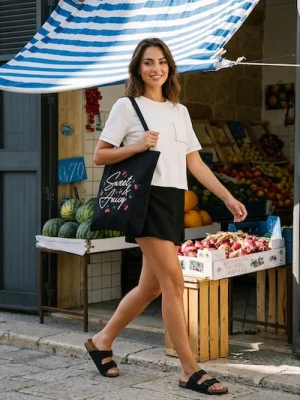Zdjęcie produktu Sinsay - Bawełniana koszulka - kremowy