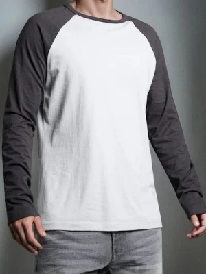 Sinsay - Bawełniana koszulka longsleeve - szary