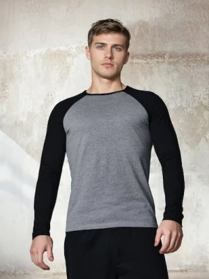 Sinsay - Bawełniana koszulka longsleeve - szary