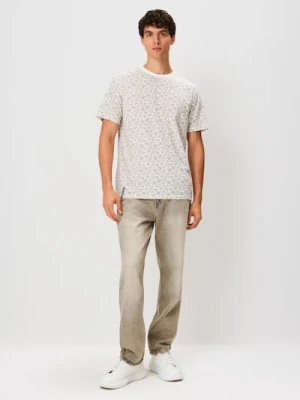 Sinsay - Bawełniana koszulka Minions - kremowy