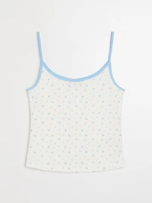 Sinsay - Bawełniana koszulka na ramiączkach - wielobarwny