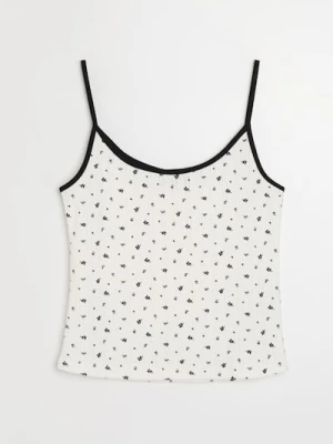 Sinsay - Bawełniana koszulka na ramiączkach - wielobarwny