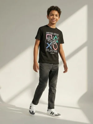 Sinsay - Bawełniana koszulka Playstation - czarny