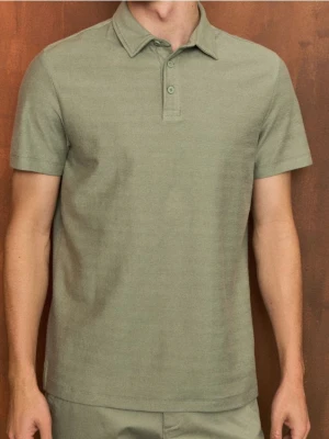 Sinsay - Bawełniana koszulka polo basic - niebieski