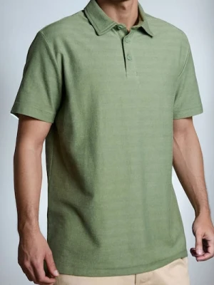 Sinsay - Bawełniana koszulka polo basic - zielony