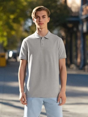 Sinsay - Bawełniana koszulka polo - beżowy