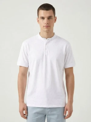 Sinsay - Bawełniana koszulka polo - biały