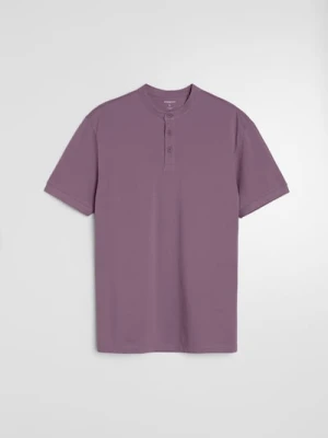 Sinsay - Bawełniana koszulka polo - fioletowy