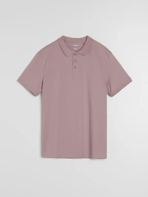 Sinsay - Bawełniana koszulka polo - różowy