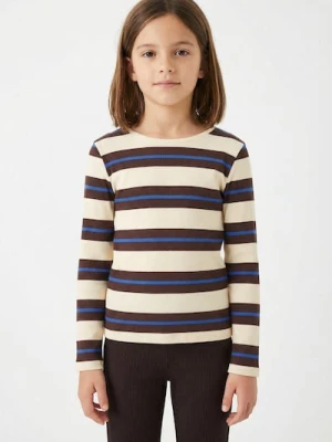 Sinsay - Bawełniana koszulka w paski - wielobarwny