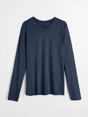 Sinsay - Bawełniana koszulka z długimi rękawami - szary