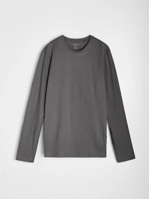 Zdjęcie produktu Sinsay - Bawełniana koszulka z długimi rękawami - szary