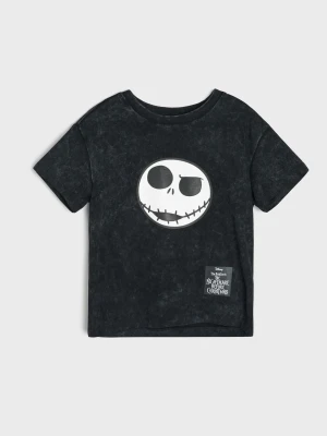 Sinsay - Bawełniana koszulka z efektem sprania The Nightmare Before Christmas - czarny