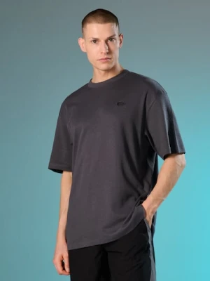 Sinsay - Bawełniana koszulka z haftem - szary