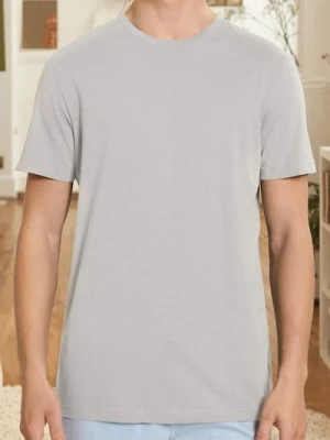 Sinsay - Bawełniana koszulka z krótkim rękawem - beżowy