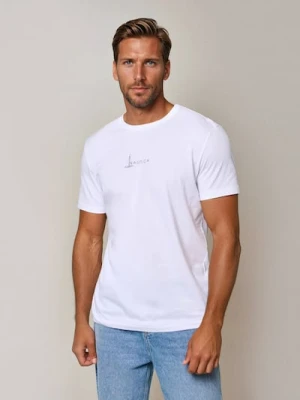 Sinsay - Bawełniana koszulka z krótkim rękawem - biały