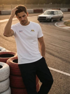 Sinsay - Bawełniana koszulka z krótkim rękawem - biały