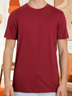 Sinsay - Bawełniana koszulka z krótkim rękawem - czerwony