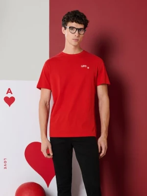 Sinsay - Bawełniana koszulka z krótkim rękawem - czerwony