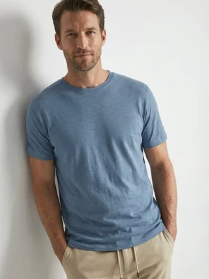 Sinsay - Bawełniana koszulka z krótkim rękawem - niebieski