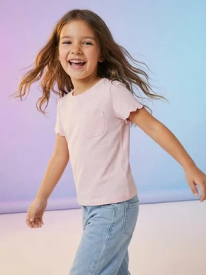 Sinsay - Bawełniana koszulka z krótkim rękawem - różowy