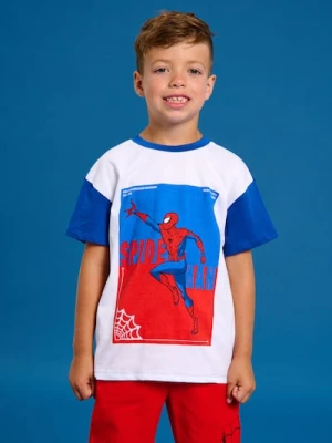 Sinsay - Bawełniana koszulka z krótkim rękawem Spider-Man - biały