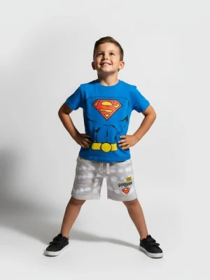 Sinsay - Bawełniana koszulka z krótkim rękawem Superman - niebieski