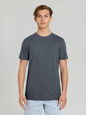 Sinsay - Bawełniana koszulka z krótkim rękawem - szary