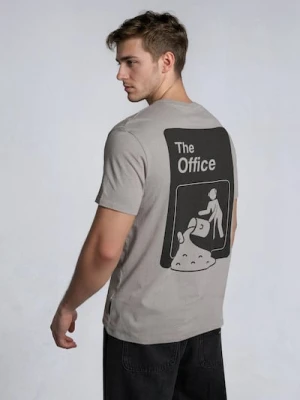 Sinsay - Bawełniana koszulka z krótkim rękawem The Office - szary