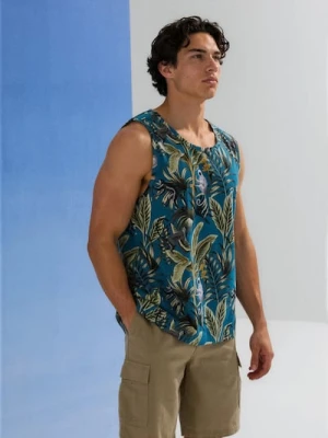 Sinsay - Bawełniana koszulka z motywem dżungli - wielobarwny