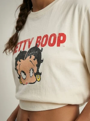 Zdjęcie produktu Sinsay - Bawełniana koszulka z nadrukiem Betty Boop - żółty
