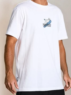 Sinsay - Bawełniana koszulka z nadrukiem - biały