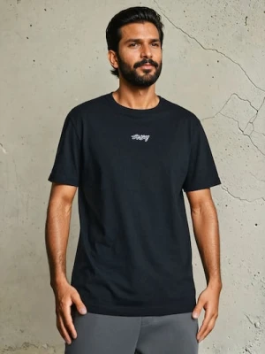 Sinsay - Bawełniana koszulka z nadrukiem - czarny