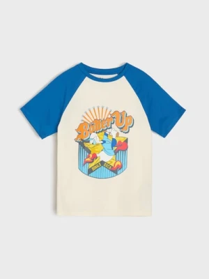 Sinsay - Bawełniana koszulka z nadrukiem Donald Duck - wielobarwny