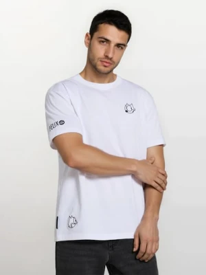 Zdjęcie produktu Sinsay - Bawełniana koszulka z nadrukiem Felix the Cat - biały