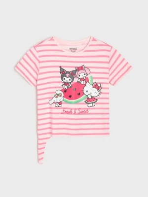 Sinsay - Bawełniana koszulka z nadrukiem Hello Kitty and Friends - wielobarwny