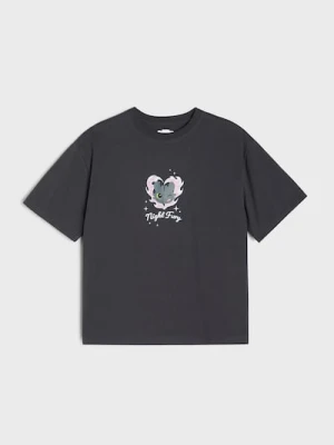 Sinsay - Bawełniana koszulka z nadrukiem How to Train Your Dragon - szary