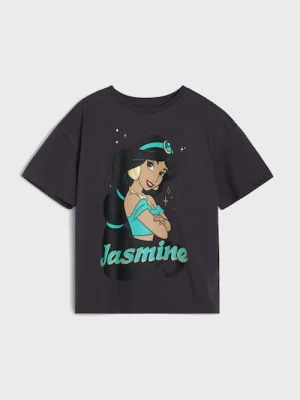 Sinsay - Bawełniana koszulka z nadrukiem Jasmine - szary